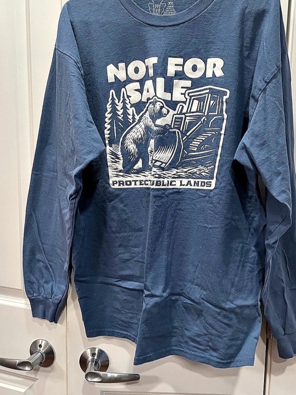 Love Our Parks Not For Sale Public Lands Bulldozer Long Sleeve Tee Long Sleeve